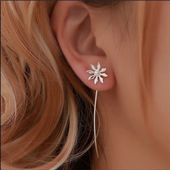 Earrings Jewelry - NEW Long Stem Floral Earrings Jewelry Dainty